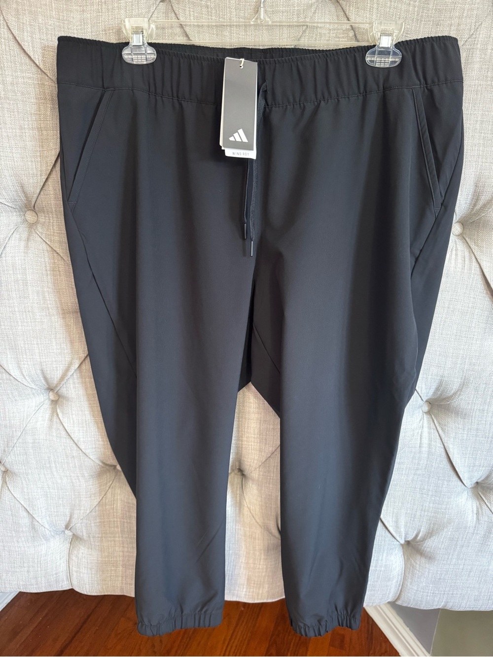 adidas Black Women’s Black Golf Pants with Elastic Waist